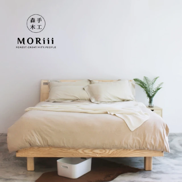【 12 款實木床架推薦】必知 3 大缺點&選購指南 4 實木床架推薦:MORiii 森手木工 標準雙人 梣木實木床架